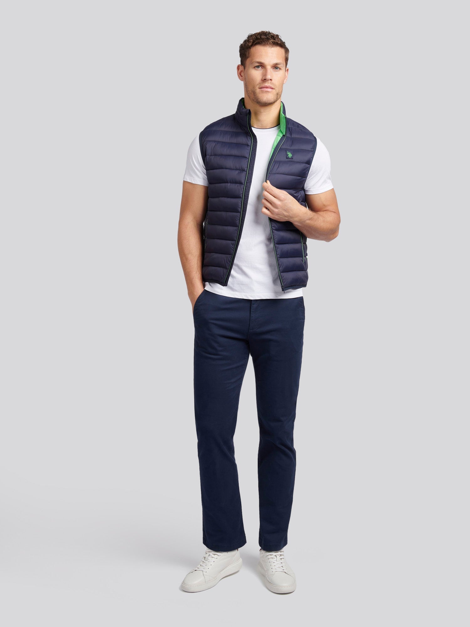 Mens Life Bound Quilted Gilet in Dark Sapphire Navy