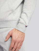 Mens Classic Fit Player 3 Zip Hoodie in Mid Grey Marl
