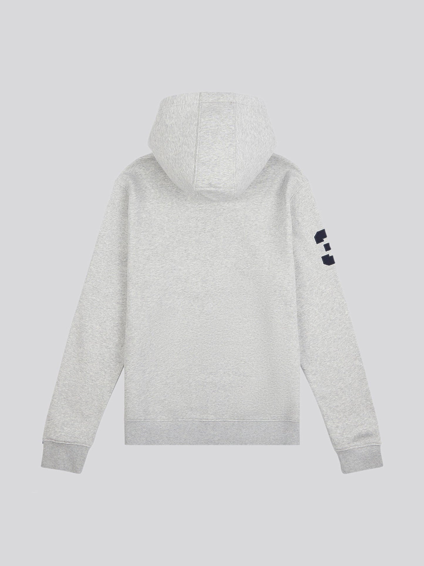 Mens Classic Fit Player 3 Zip Hoodie in Mid Grey Marl
