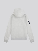 Mens Classic Fit Player 3 Zip Hoodie in Mid Grey Marl