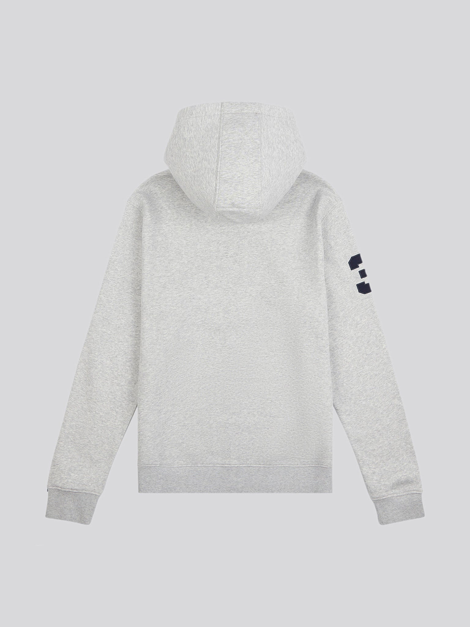 Mens Classic Fit Player 3 Zip Hoodie in Mid Grey Marl