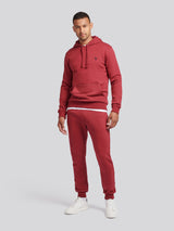 Mens Double Horsemen Hoodie in Tibetan Red