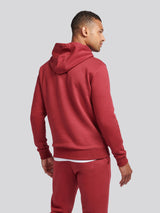 Mens Double Horsemen Hoodie in Tibetan Red