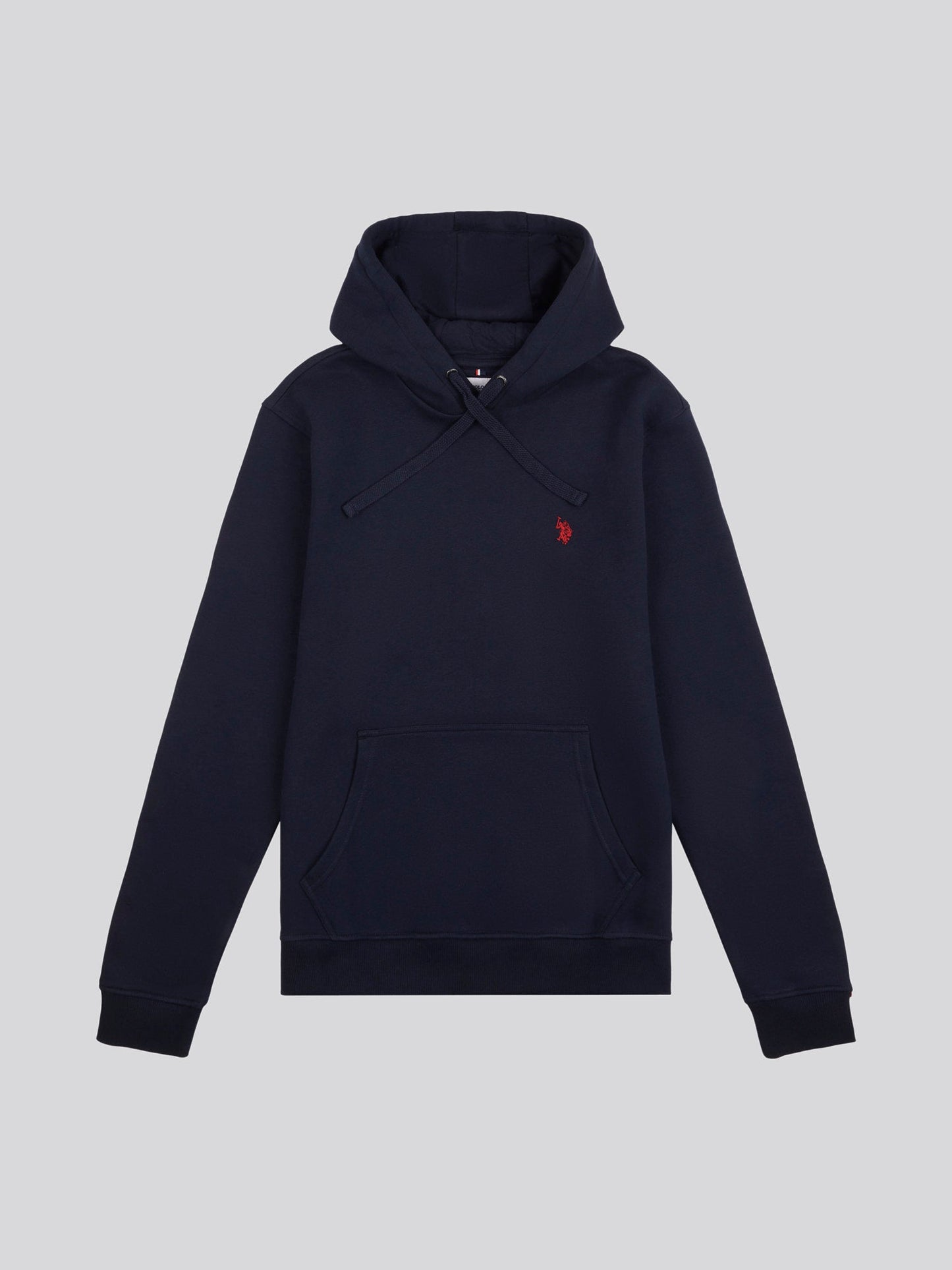 Mens Double Horsemen Hoodie in Dark Sapphire Navy / Haute Red DHM