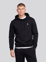 Mens Double Horsemen Hoodie in Black Bright White DHM
