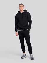 Mens Double Horsemen Hoodie in Black Bright White DHM