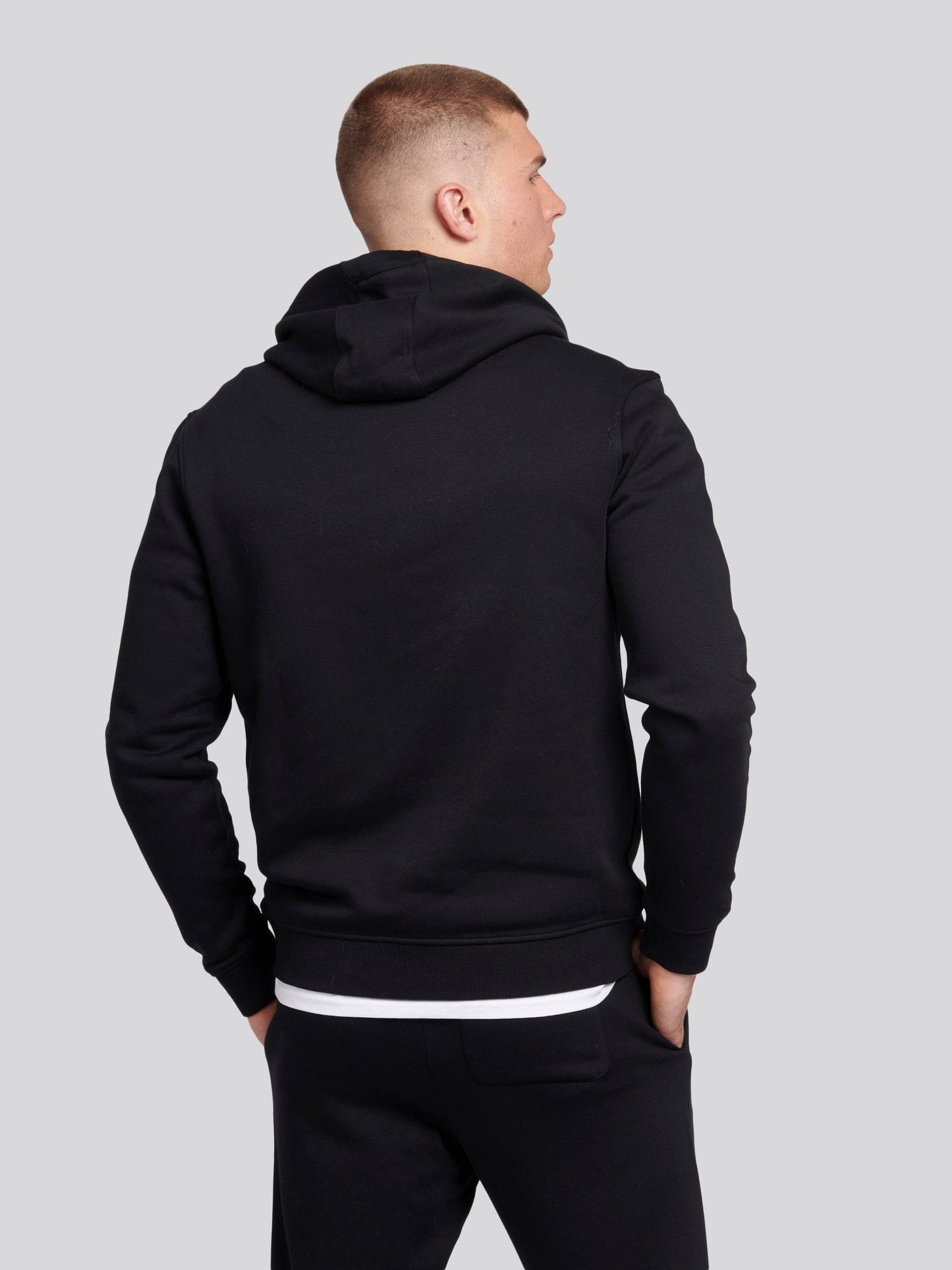 Mens Double Horsemen Hoodie in Black Bright White DHM