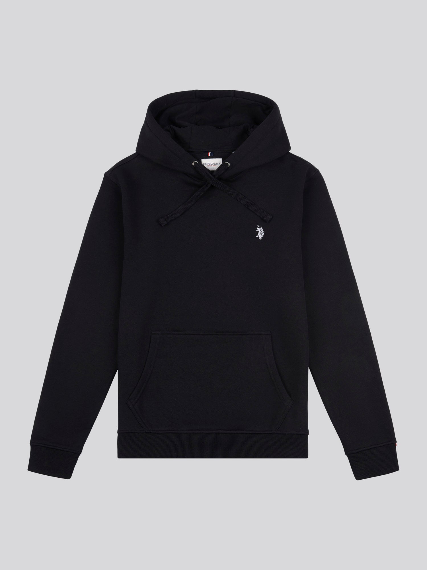 Mens Double Horsemen Hoodie in Black Bright White DHM