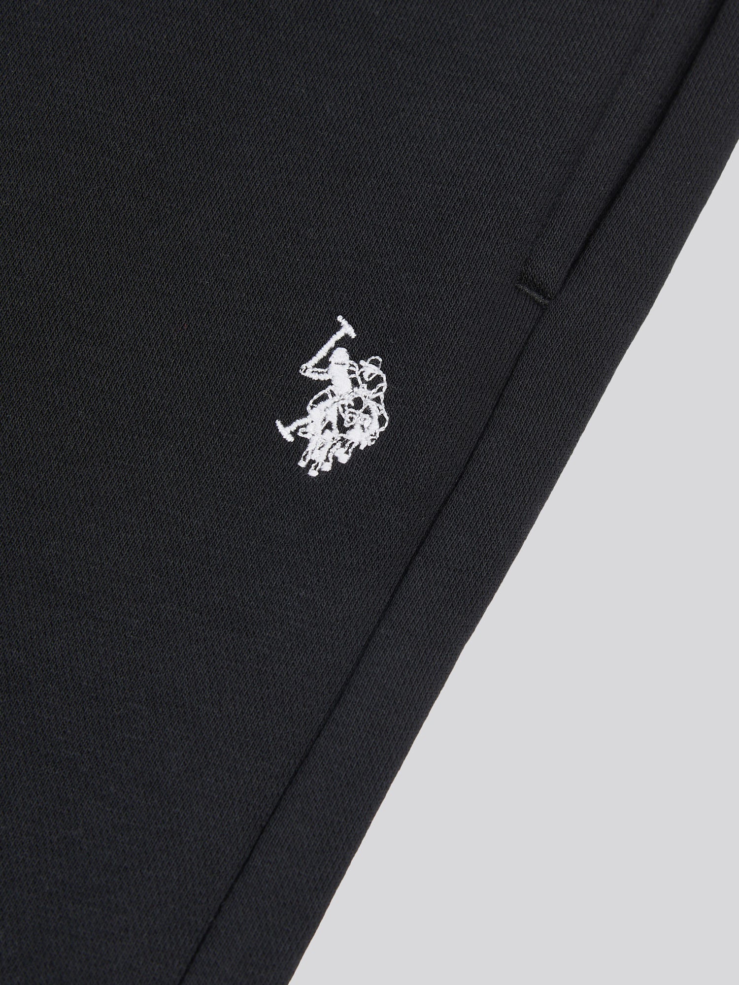 Mens Double Horsemen Jogger in Black Bright White DHM