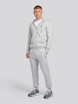 Mens Double Horsemen Jogger in Mid Grey Marl