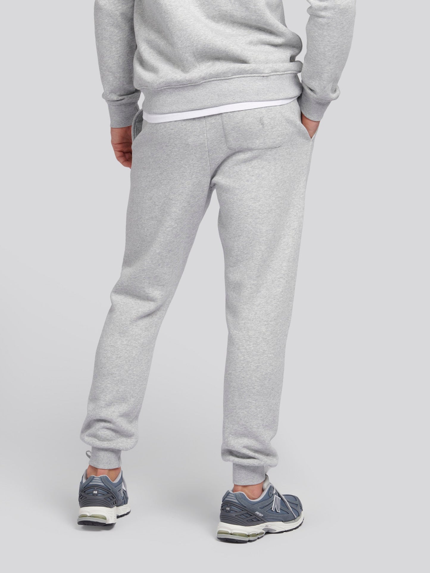 Mens Double Horsemen Jogger in Mid Grey Marl