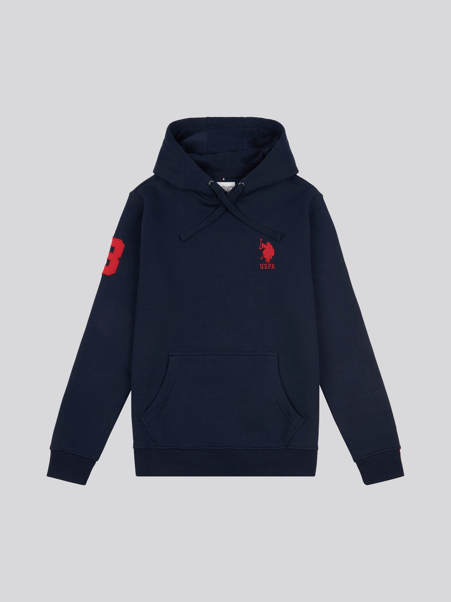 Mens Player 3 Hoodie in Dark Sapphire Navy / Haute Red DHM
