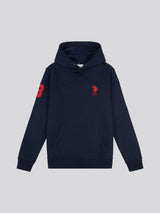 Mens Player 3 Hoodie in Dark Sapphire Navy / Haute Red DHM