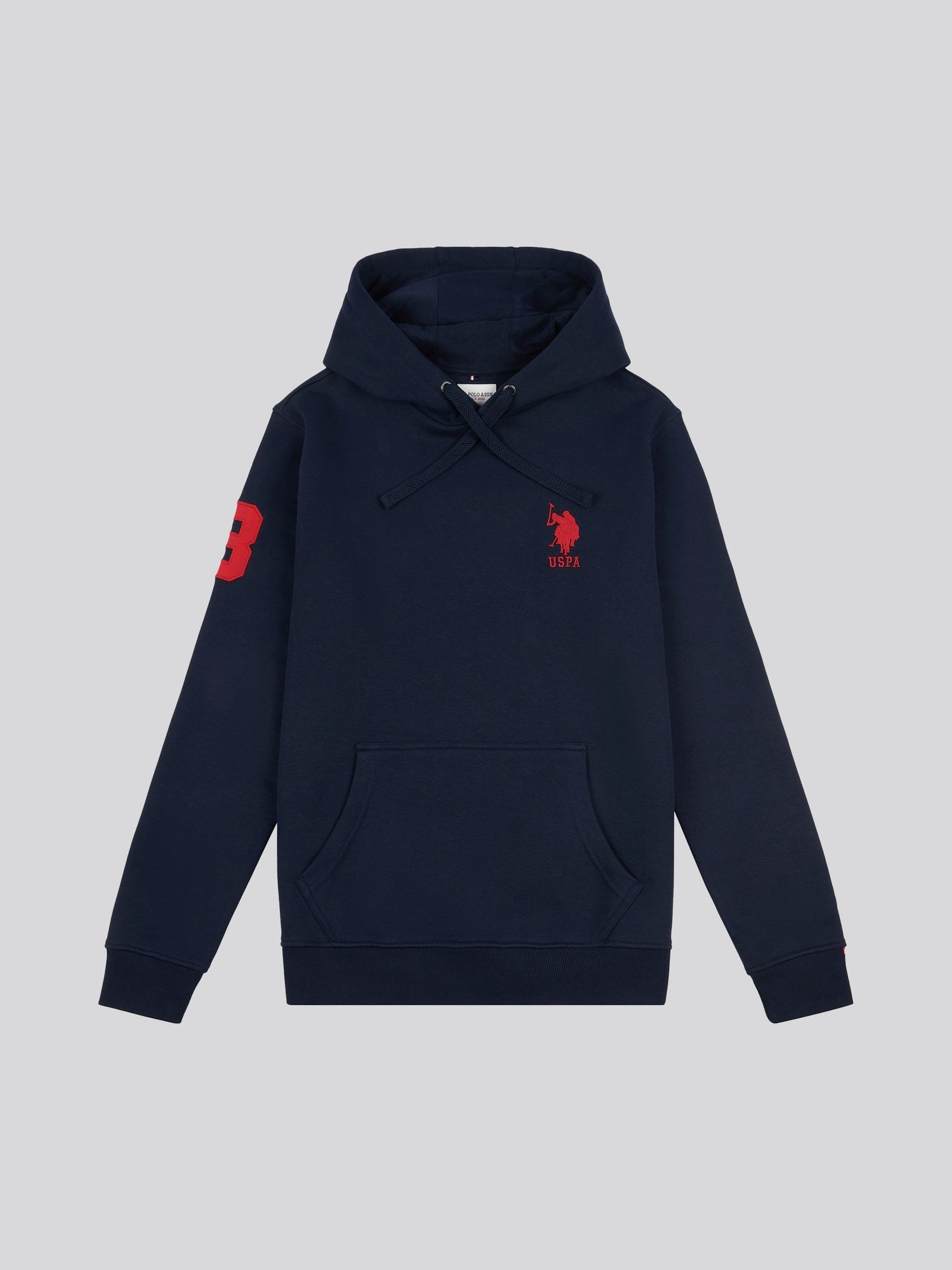 Mens Player 3 Hoodie in Dark Sapphire Navy / Haute Red DHM