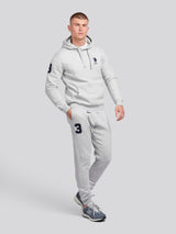 Mens Player 3 Hoodie in Mid Grey Marl