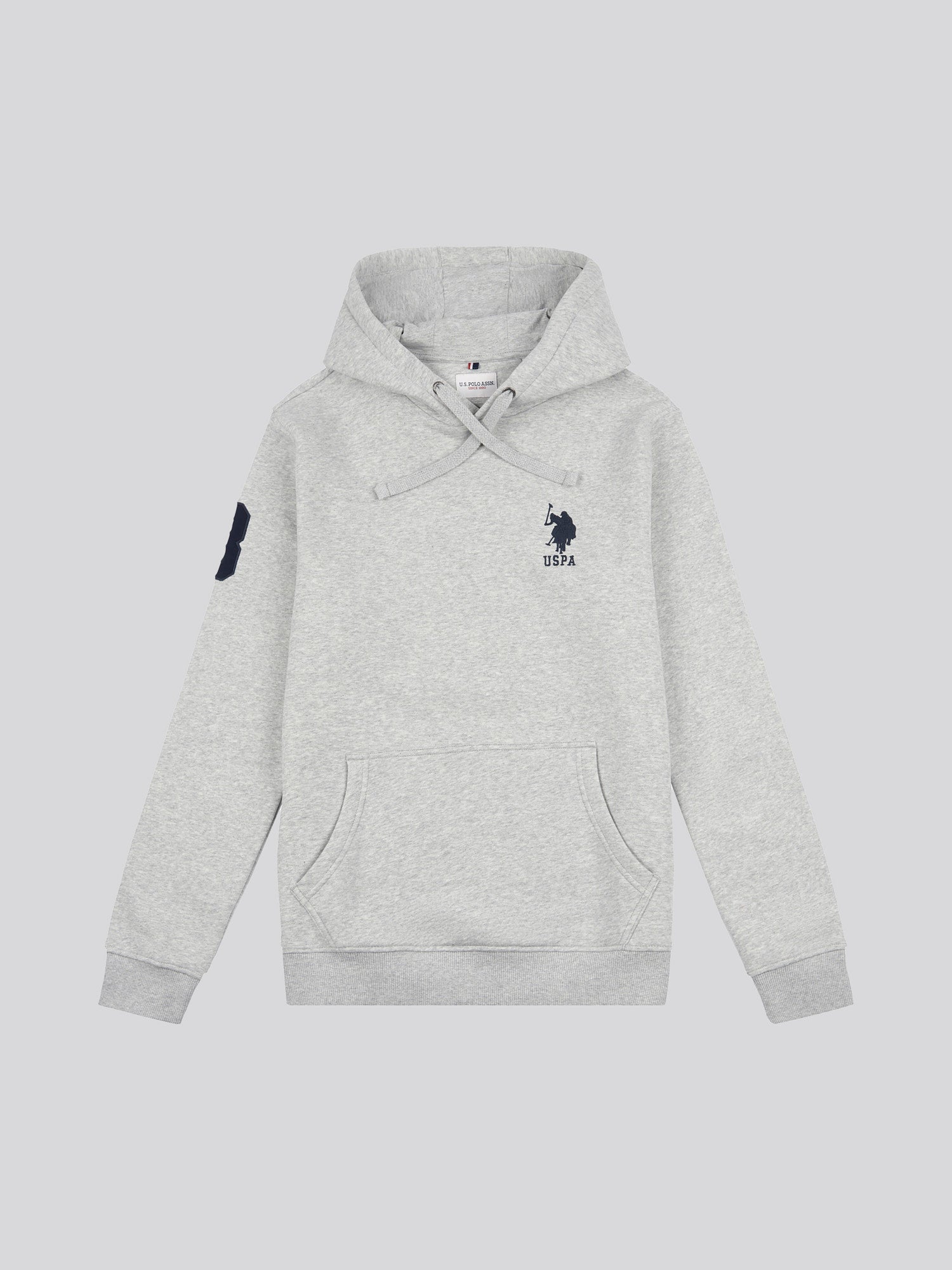 Mens Player 3 Hoodie in Mid Grey Marl