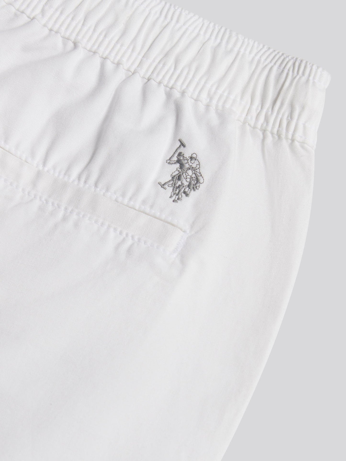 Mens Linen Blend Deck Shorts Bright White