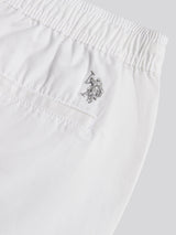 Mens Linen Blend Deck Shorts Bright White