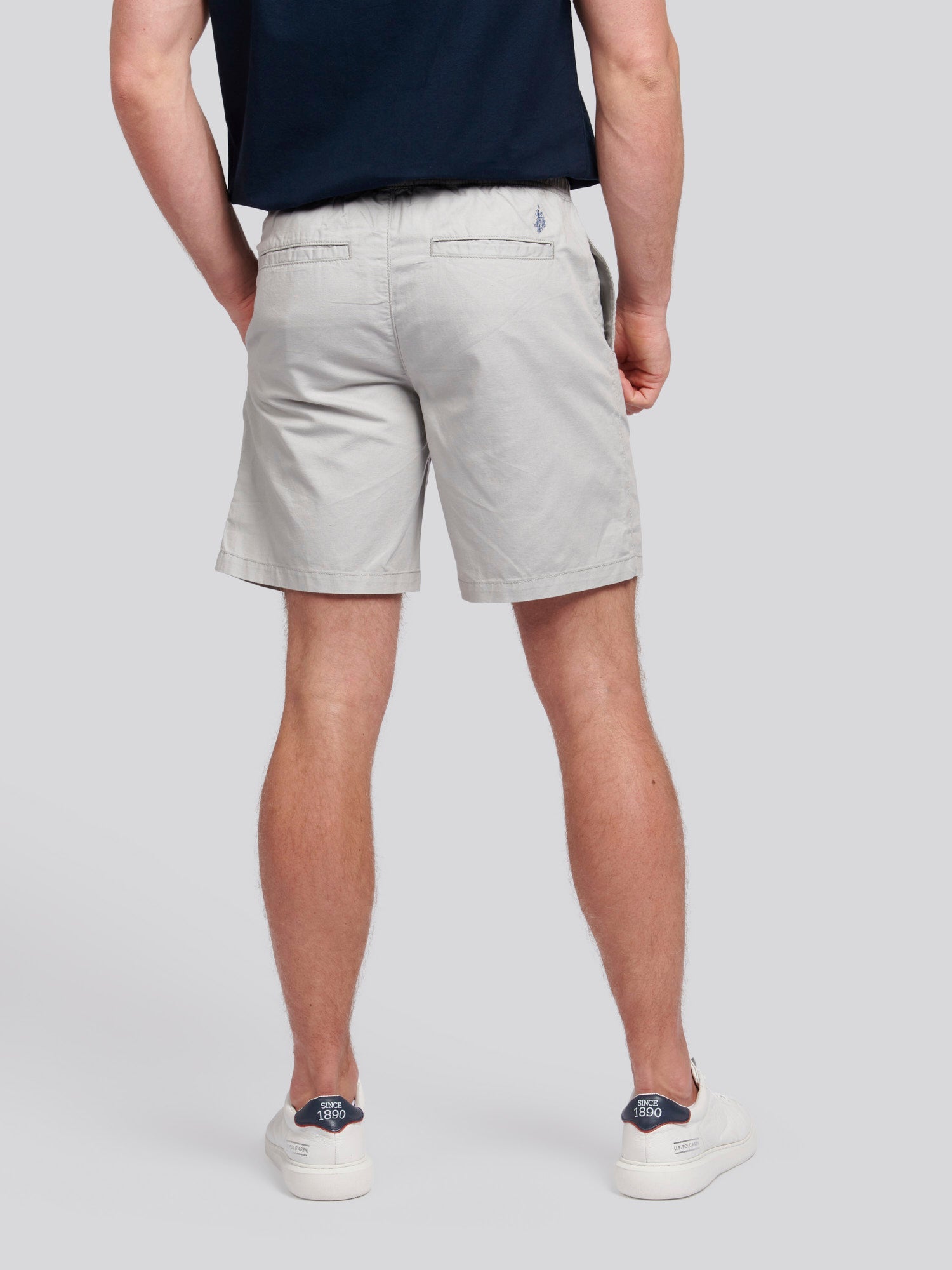 Mens Linen Blend Deck Shorts Harbor Mist