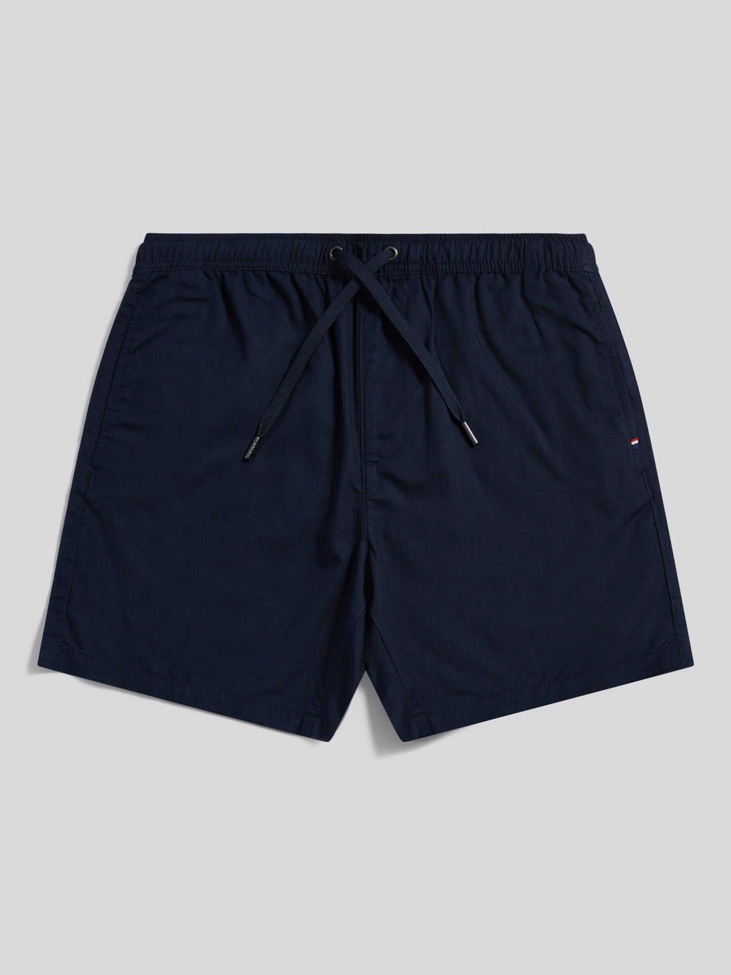 Mens Linen Blend Deck Shorts Dark Sapphire Navy / Haute Red DHM