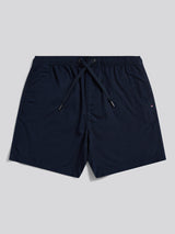 Mens Linen Blend Deck Shorts Dark Sapphire Navy / Haute Red DHM
