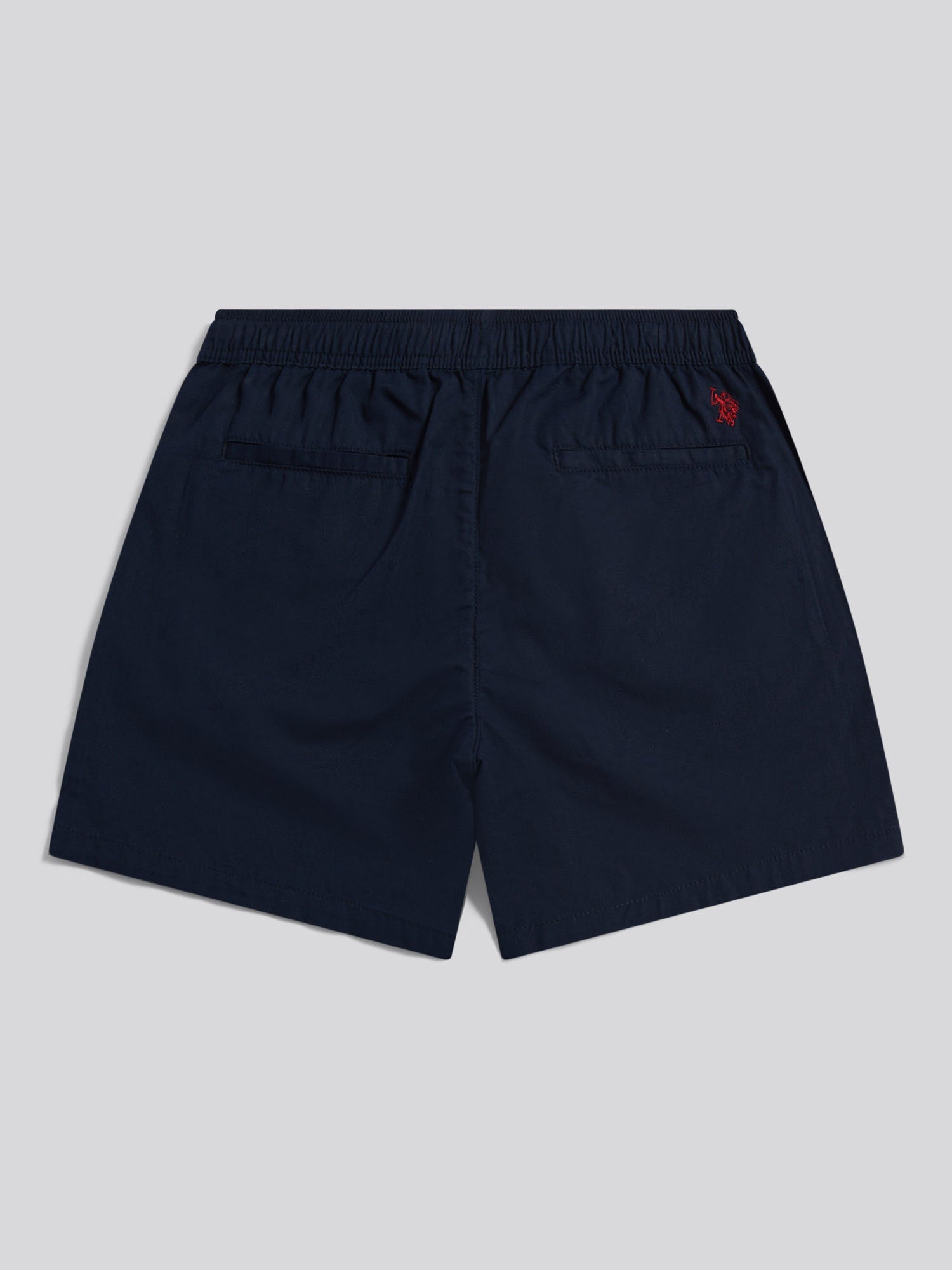 Mens Linen Blend Deck Shorts Dark Sapphire Navy / Haute Red DHM