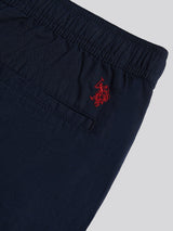 Mens Linen Blend Deck Shorts Dark Sapphire Navy / Haute Red DHM