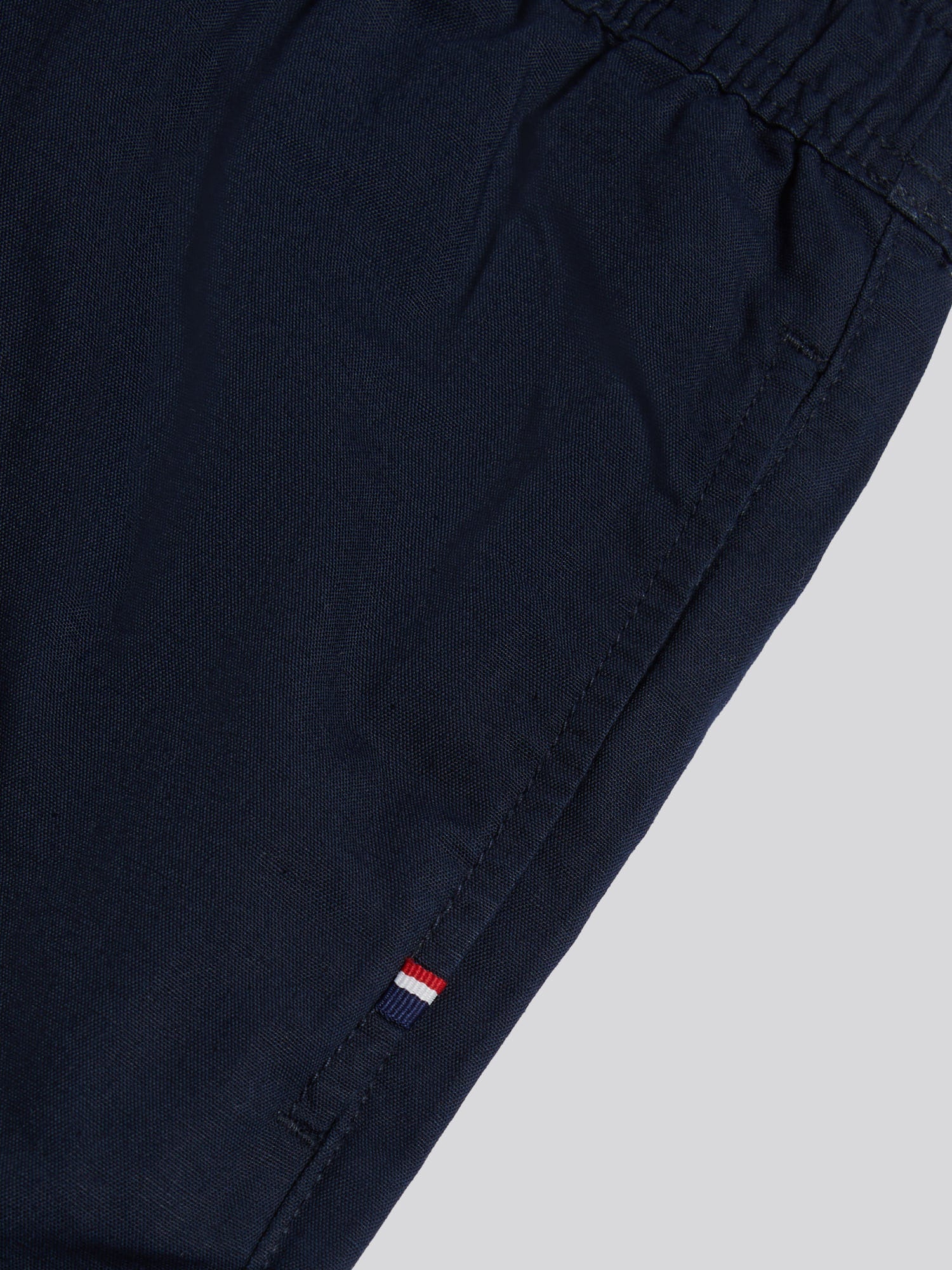 Mens Linen Blend Deck Shorts Dark Sapphire Navy / Haute Red DHM