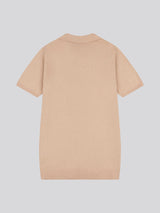 Mens Combed Cotton Revere Polo Shirt in Doeskin / Multi Coloured DHM