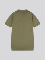 Mens Combed Cotton Revere Polo Shirt in Mulled Basil/Multi coloured DHM