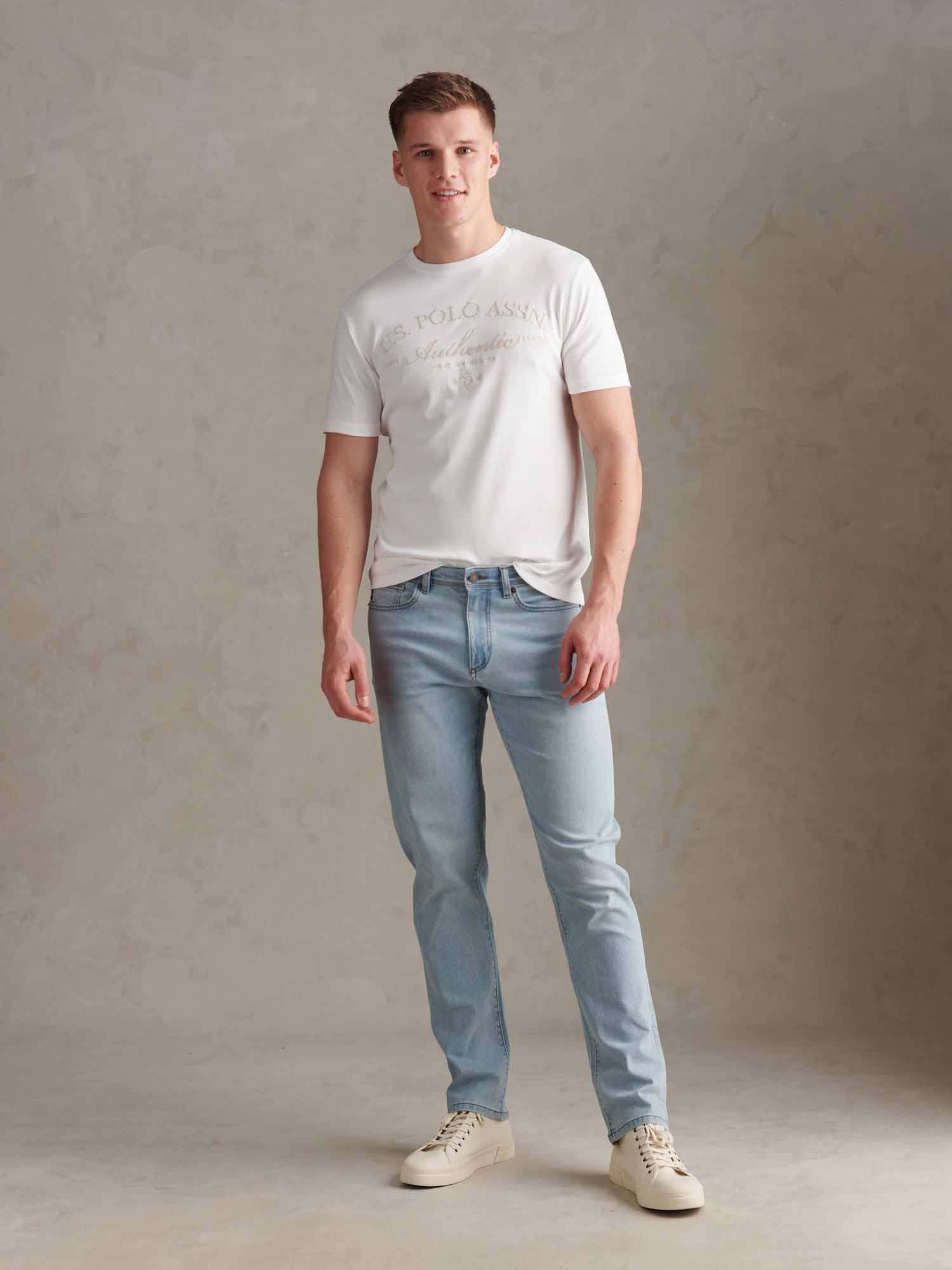 Mens Classic Fit Jean Mid Wash
