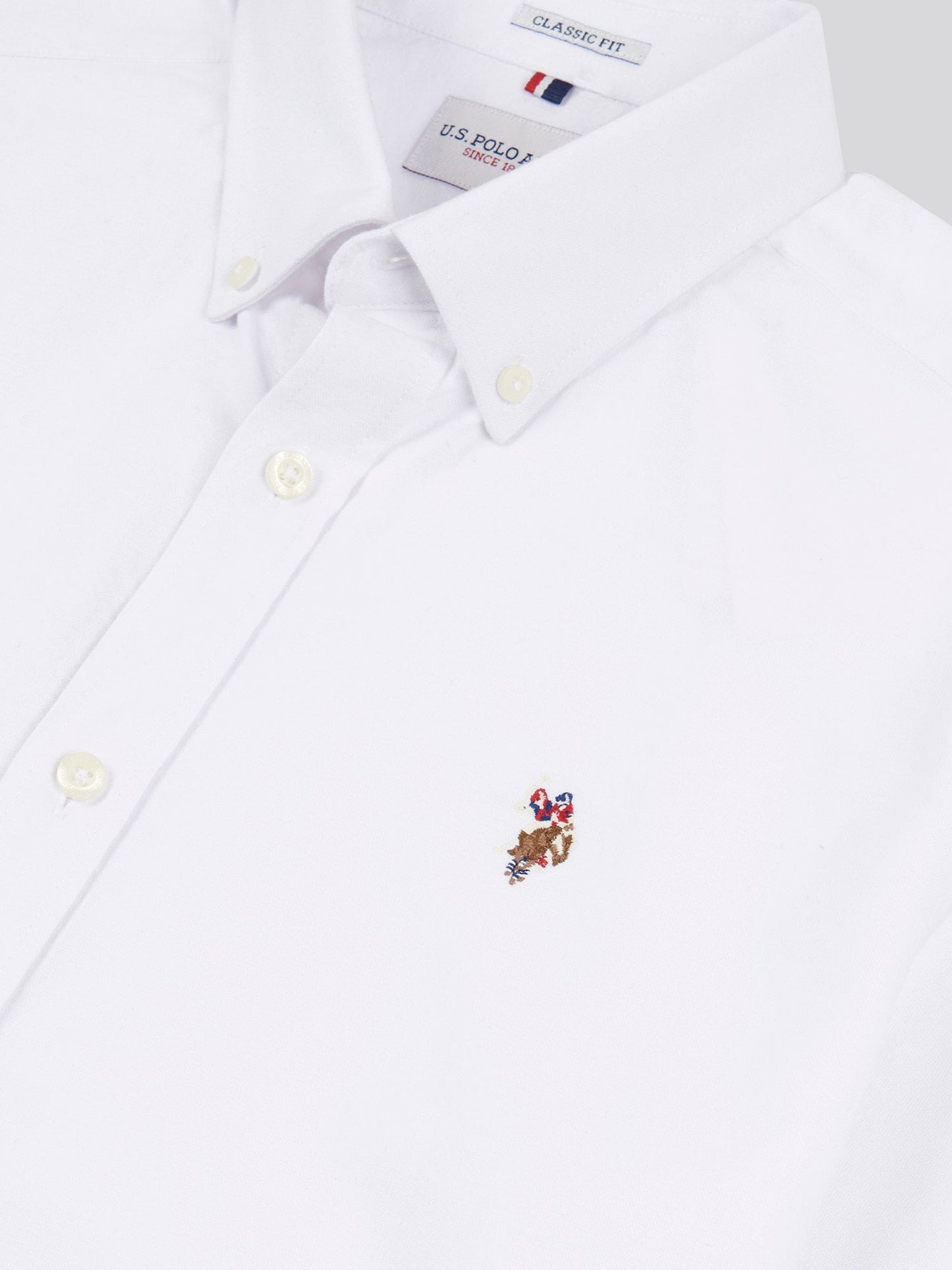 Mens  Short Sleeve Oxford Shirt Bright White
