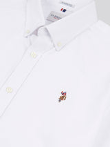 Mens  Short Sleeve Oxford Shirt Bright White