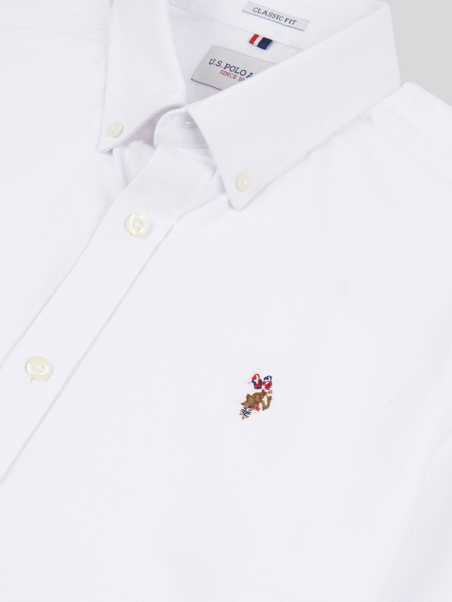 Mens  Short Sleeve Oxford Shirt Bright White