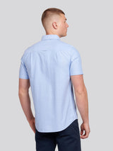 Mens  Short Sleeve Oxford Shirt Blue Yonder