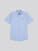 Mens  Short Sleeve Oxford Shirt Blue Yonder
