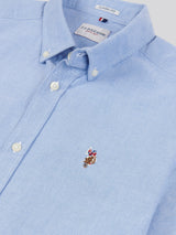 Mens  Short Sleeve Oxford Shirt Blue Yonder