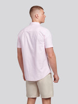 Mens  Short Sleeve Oxford Shirt Orchid Pink