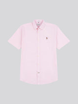Mens  Short Sleeve Oxford Shirt Orchid Pink