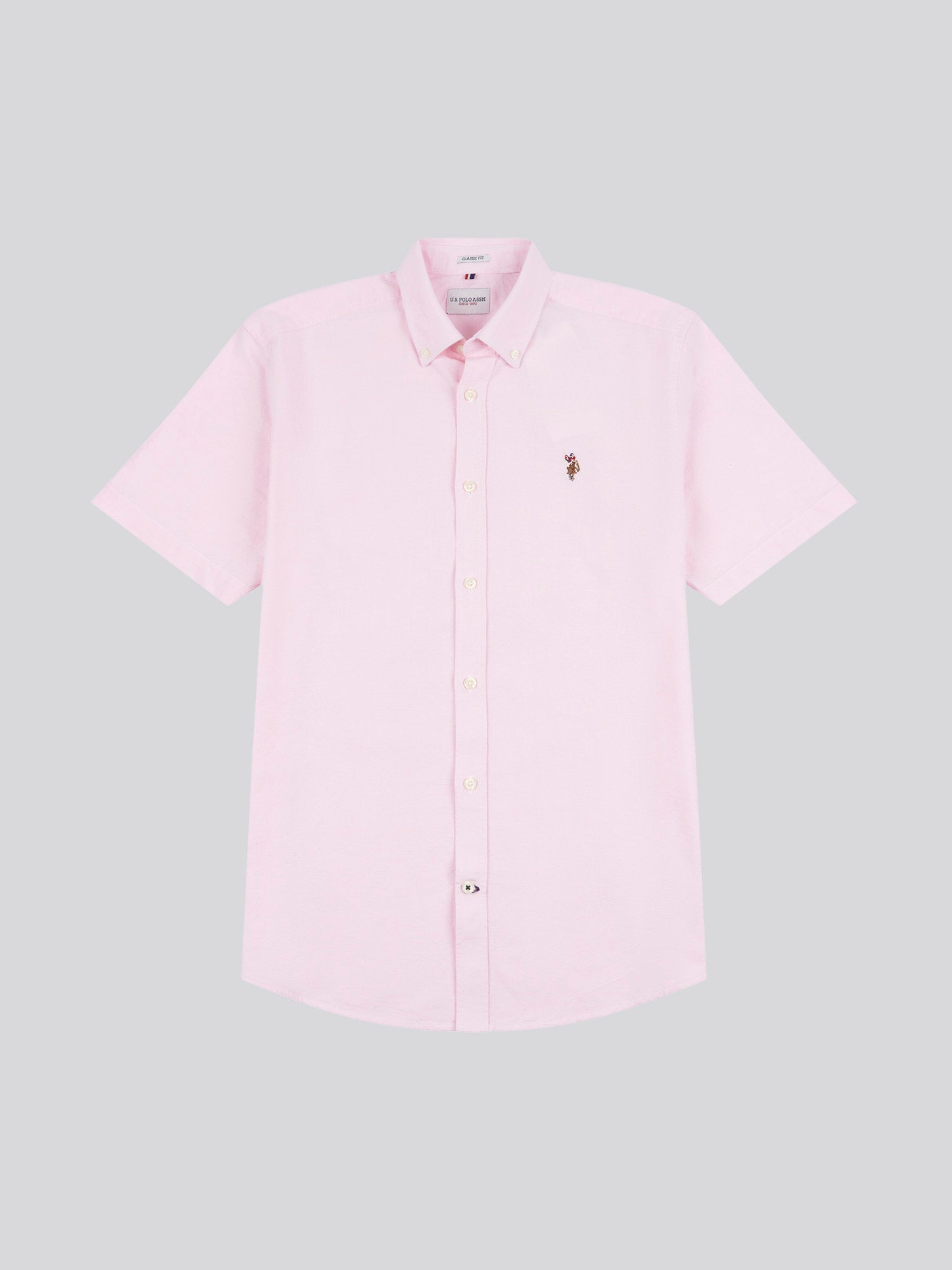 Mens  Short Sleeve Oxford Shirt Orchid Pink
