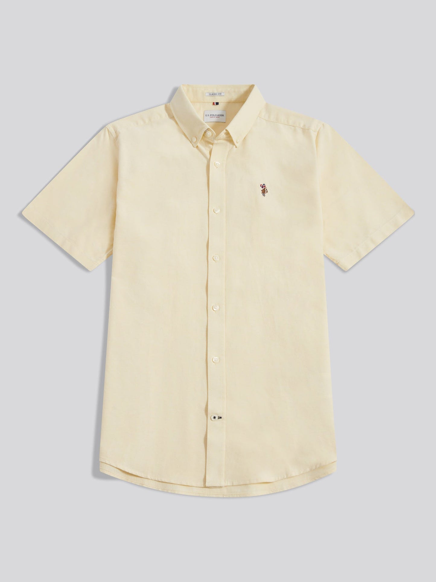 Mens  Short Sleeve Oxford Shirt French Vanilla