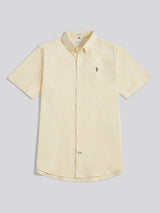 Mens  Short Sleeve Oxford Shirt French Vanilla