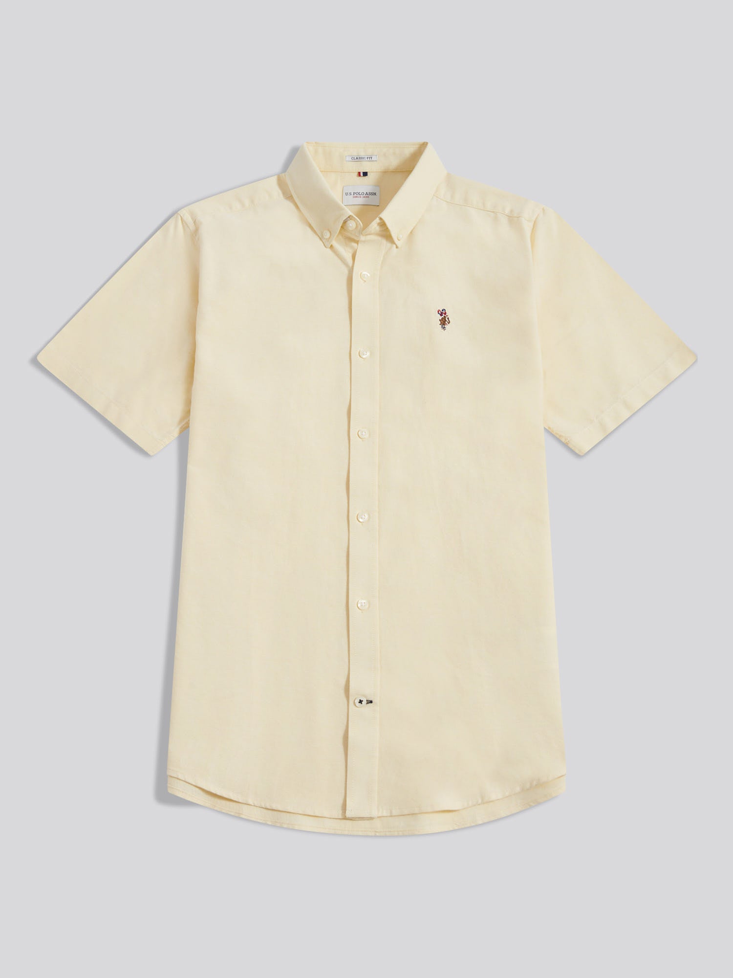 Mens  Short Sleeve Oxford Shirt French Vanilla