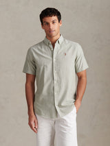 Mens  Short Sleeve Oxford Shirt Sea Spray