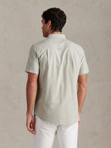 Mens  Short Sleeve Oxford Shirt Sea Spray
