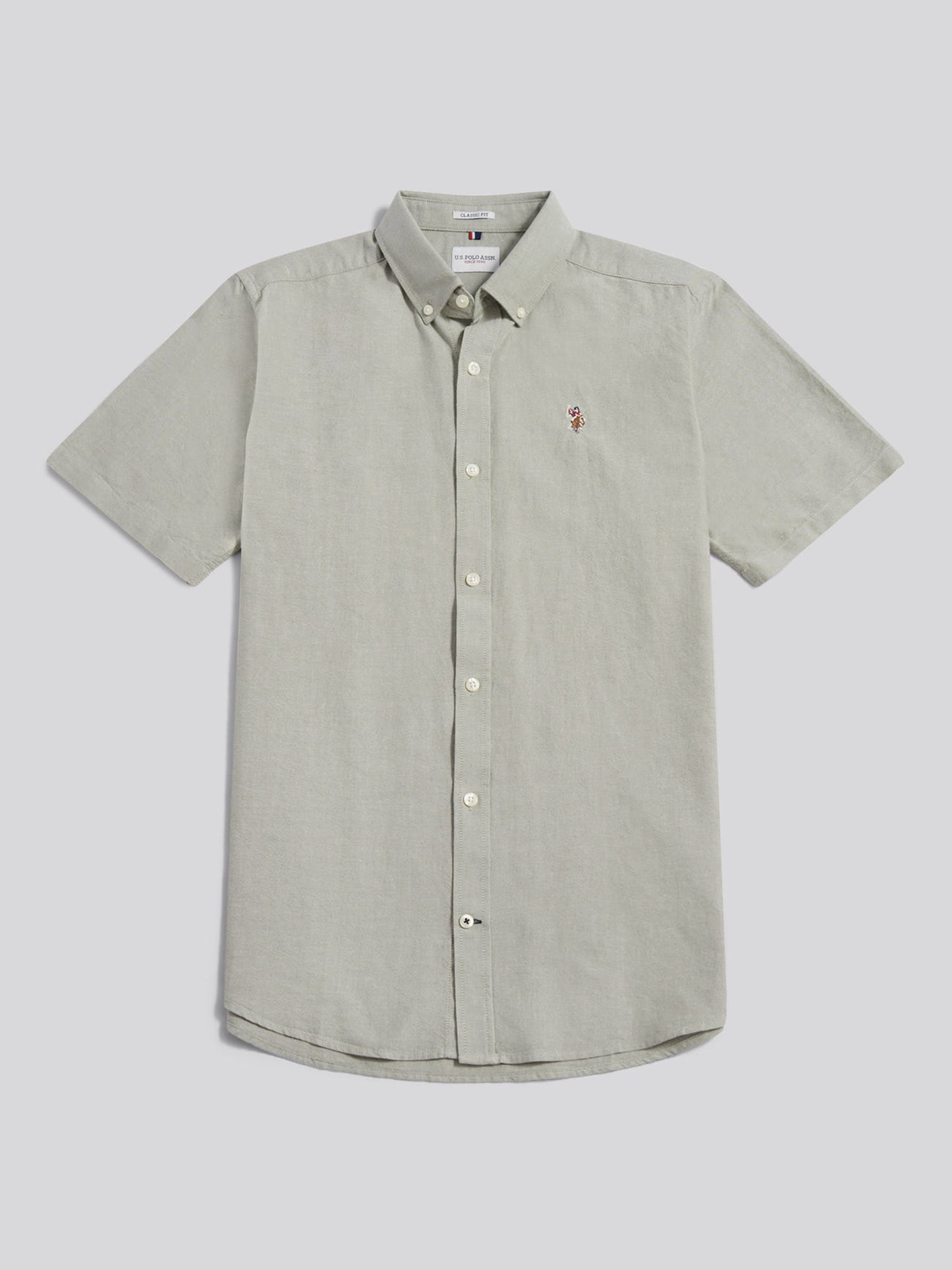 Mens  Short Sleeve Oxford Shirt Sea Spray