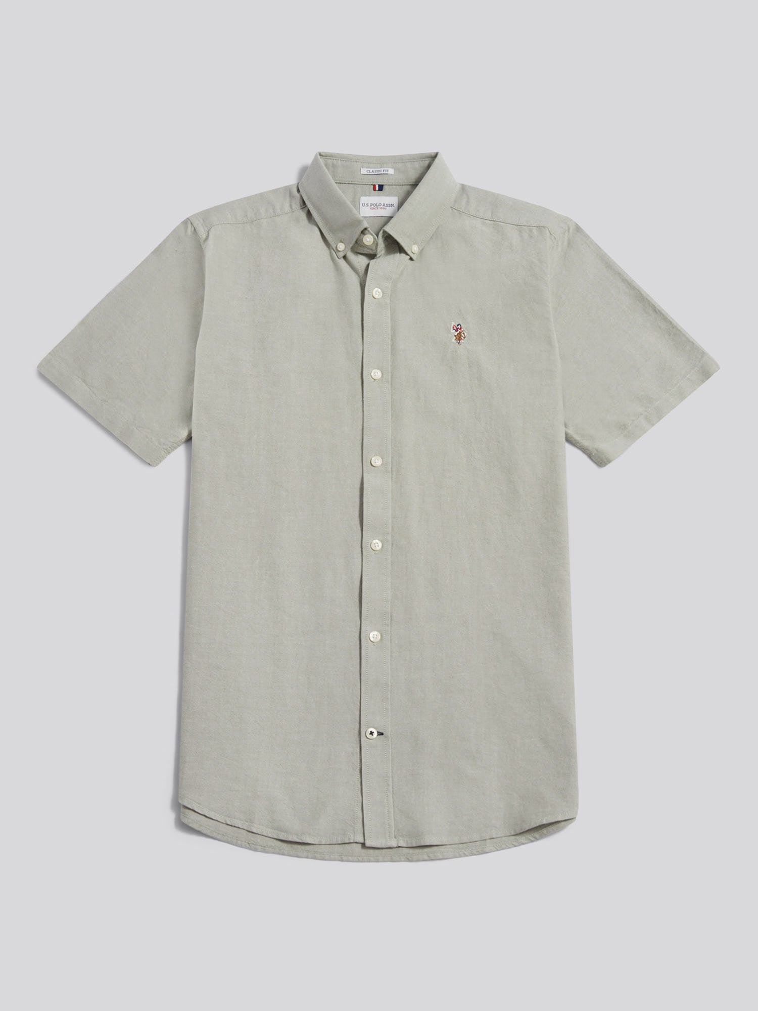 Mens  Short Sleeve Oxford Shirt Sea Spray