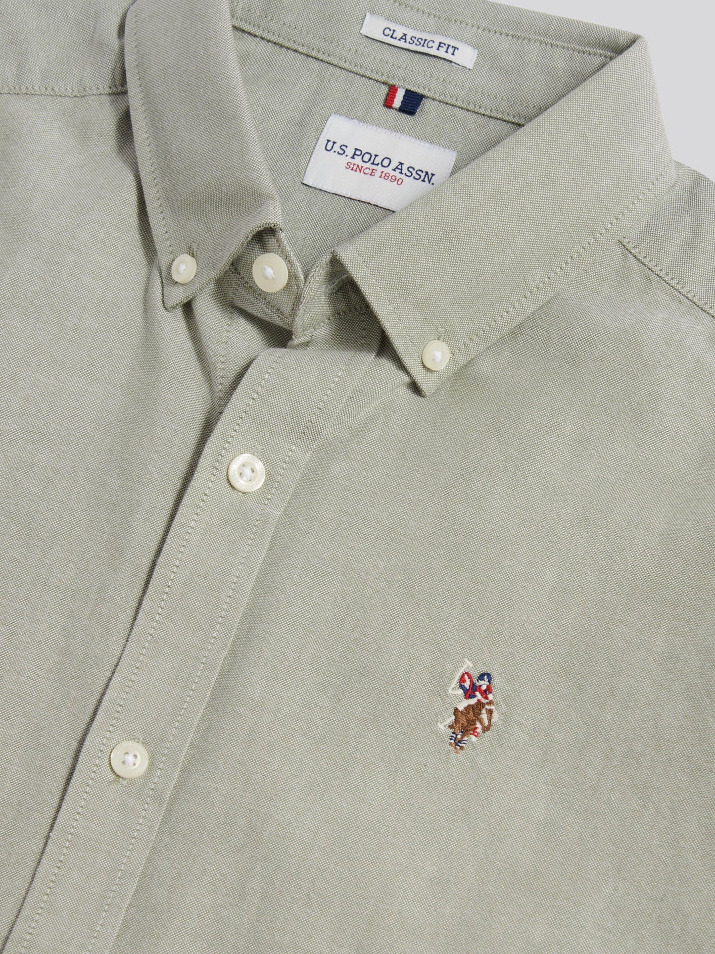 Mens  Short Sleeve Oxford Shirt Sea Spray