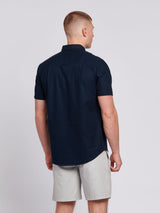 Mens  Short Sleeve Oxford Shirt Dark Sapphire Navy