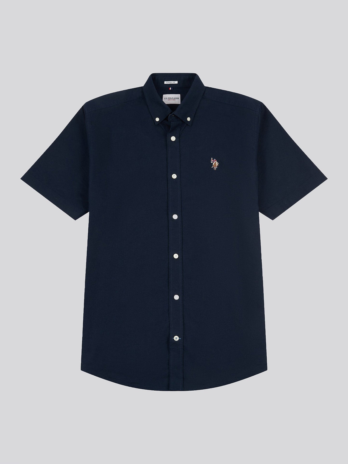 Mens  Short Sleeve Oxford Shirt Dark Sapphire Navy